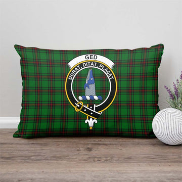 Ged Tartan Pillow Cover with Family Crest - Tartan Vibes Clothing