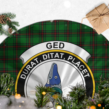 Ged Tartan Christmas Tree Skirt with Family Crest - Tartan Vibes Clothing