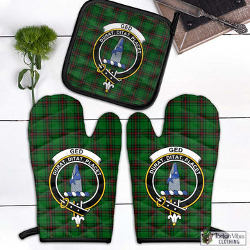 Ged Tartan Combo Oven Mitt & Pot-Holder with Family Crest - Tartan Vibes Clothing