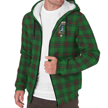 Ged Tartan Sherpa Hoodie with Family Crest