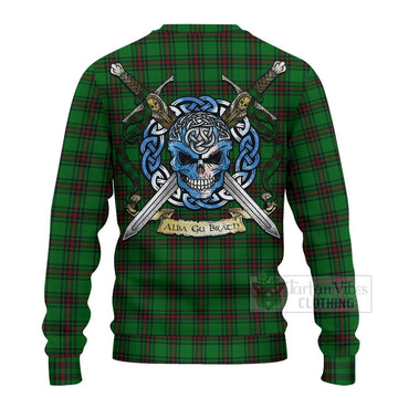 Ged Tartan Ugly Sweater with Family Crest Celtic Skull Style - Tartan Vibes Clothing