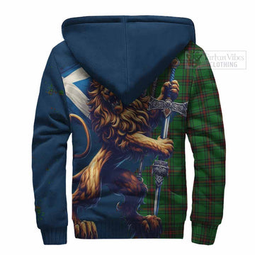 Ged Tartan Family Crest Sherpa Hoodie with Scottish Majestic Lion - Tartan Vibes Clothing