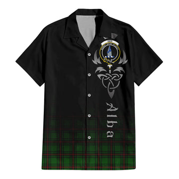 Ged Tartan Hawaiian Shirt Shirt Featuring Alba Gu Brath Family Crest Celtic Inspired - Tartan Vibes Clothing