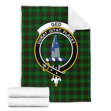 Ged Tartan Blanket with Family Crest