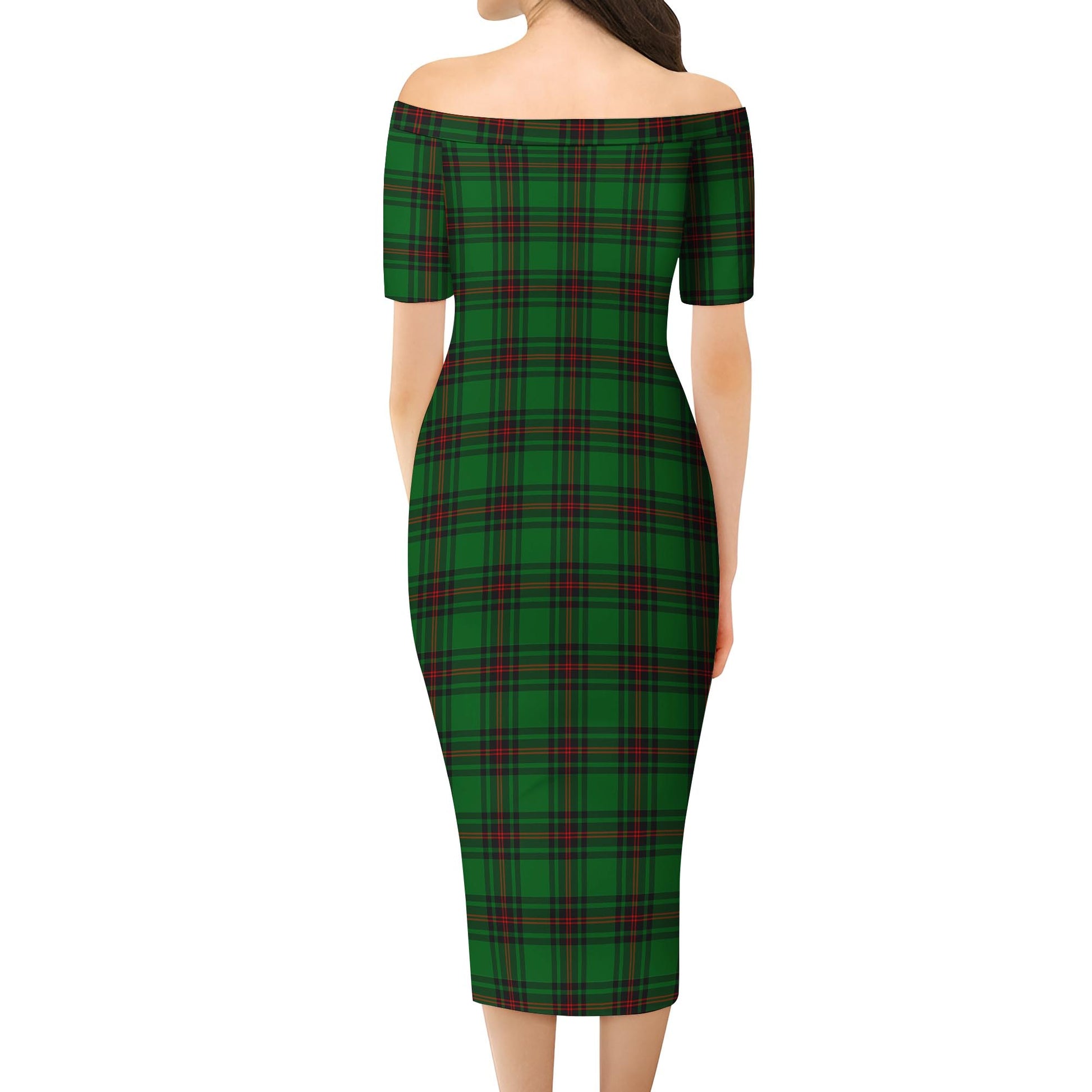 Ged Tartan Off Shoulder Lady Dress - Tartan Vibes Clothing