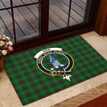 Ged Tartan Rubber Doormat with Family Crest - Tartan Vibes Clothing