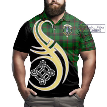 Ged Tartan Polo Shirt with Family Crest and Celtic Symbol Style - Tartan Vibes Clothing