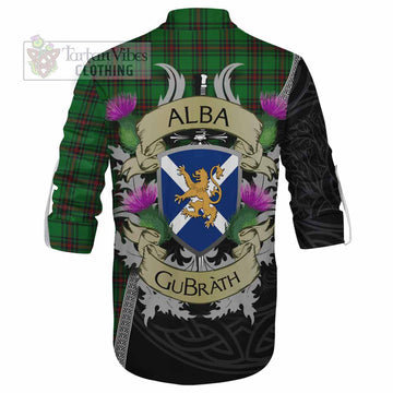 Tartan Vibes Clothing Ged Tartan Family Crest Ghillie Kilt Shirt Lion Rampant Royal Thistle Shield Celtic Inspired