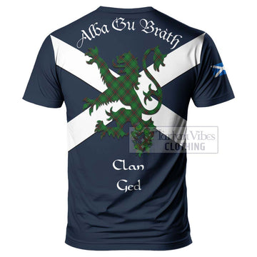 Ged Tartan Lion Rampant T-Shirt Proudly Display Your Heritage with Alba Gu Brath and Clan Name - Tartan Vibes Clothing