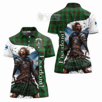 Ged Crest Tartan Women's Polo Shirt Inspired by the Freedom of Scottish Warrior - Tartan Vibes Clothing