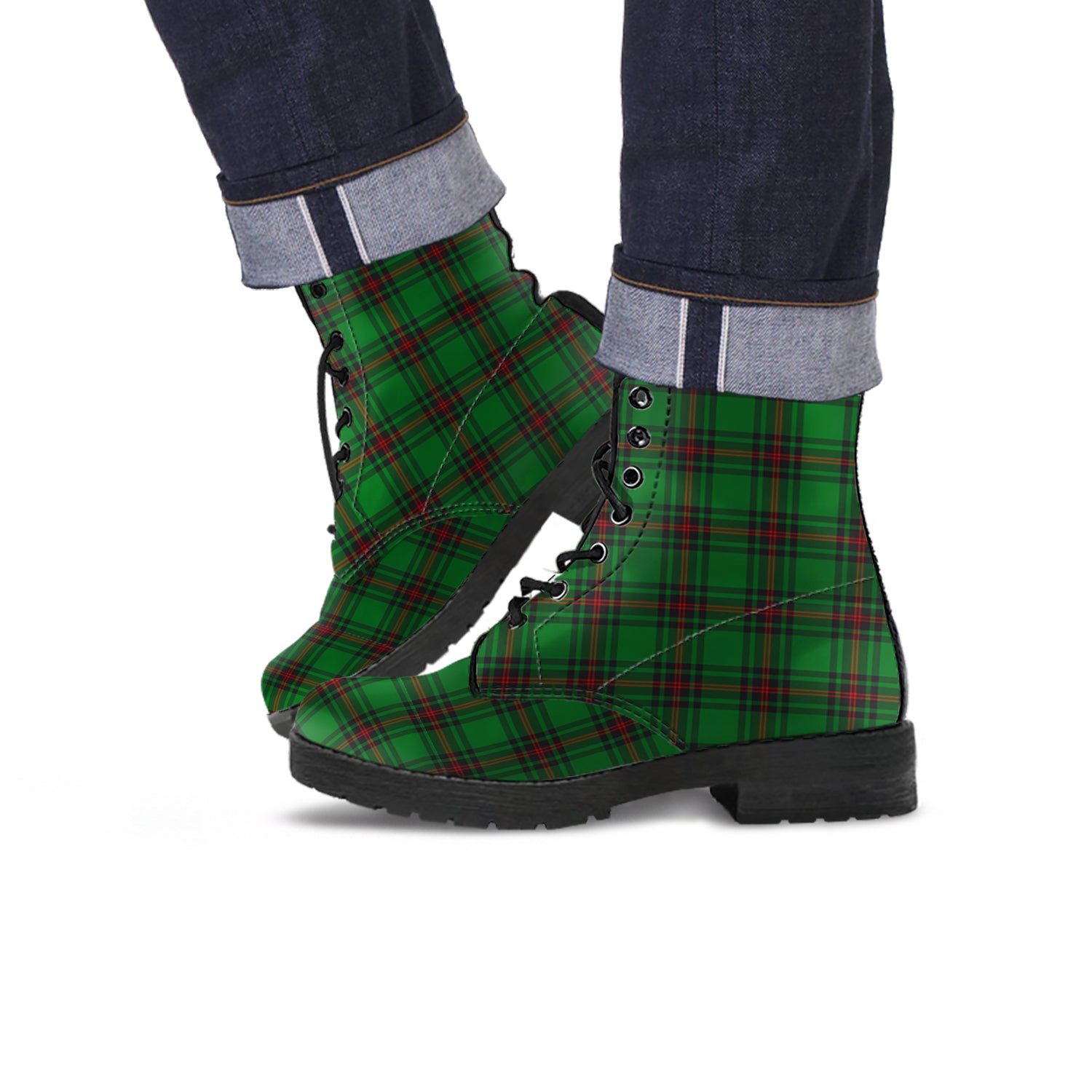 Ged Tartan Leather Boots - Tartan Vibes Clothing