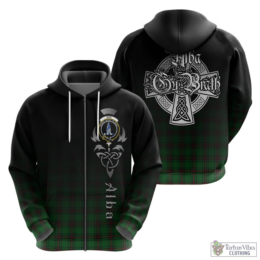 Ged Tartan Hoodie Featuring Alba Gu Brath Family Crest Celtic Inspired - Tartan Vibes Clothing