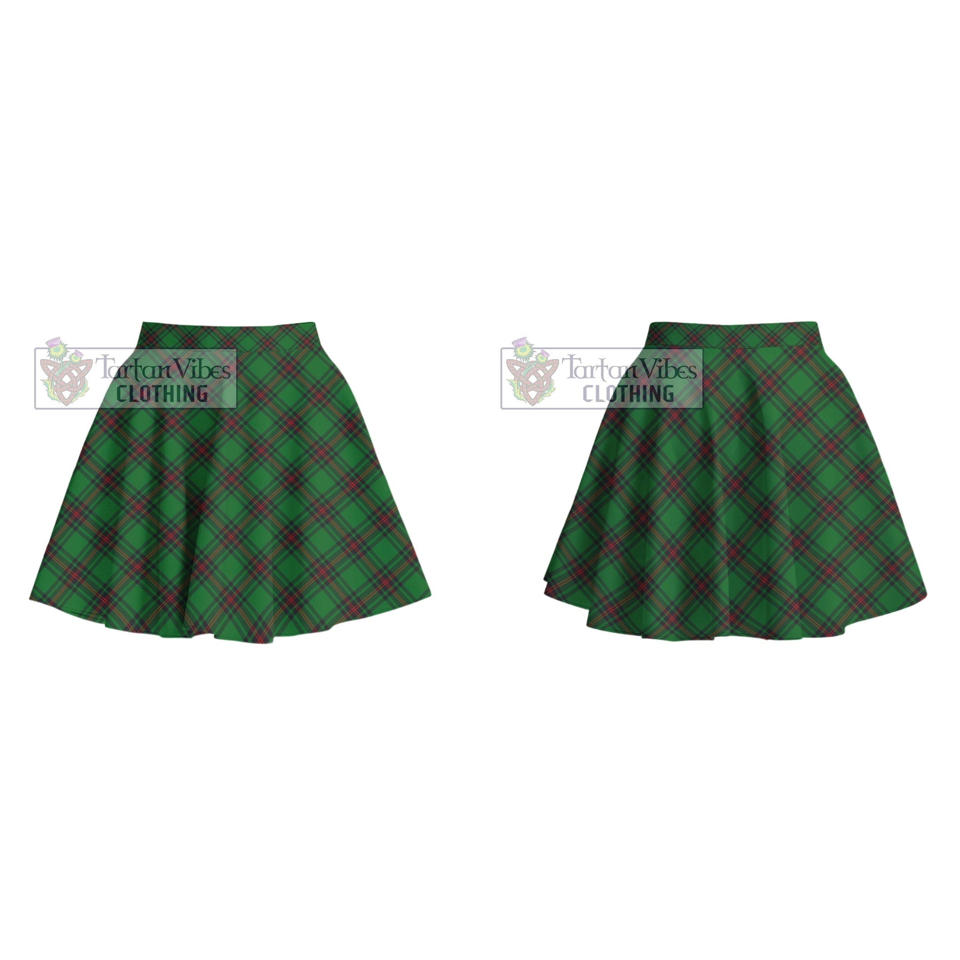 Ged Tartan Women's Plated Mini Skirt Cross Style - Tartan Vibes Clothing