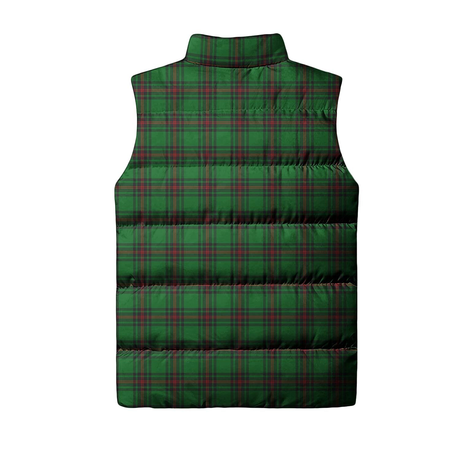 Ged Tartan Sleeveless Puffer Jacket with Family Crest - Tartan Vibes Clothing