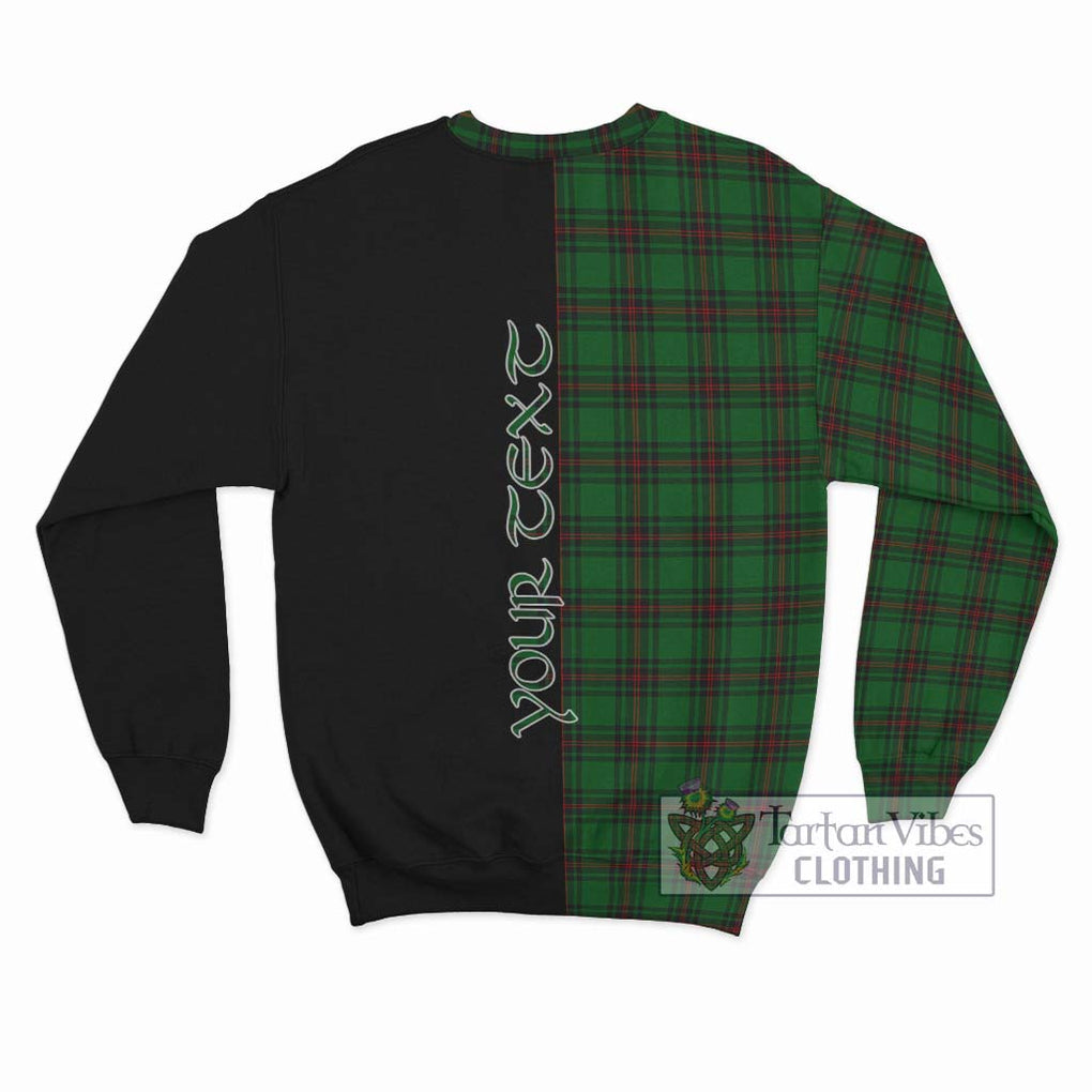 Ged Tartan Sweatshirt with Family Crest and Half Of Me Style - Tartan Vibes Clothing