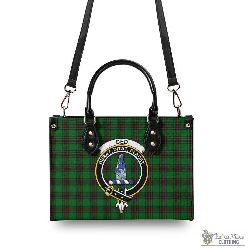Ged Tartan Luxury Leather Handbags with Family Crest - Tartan Vibes Clothing