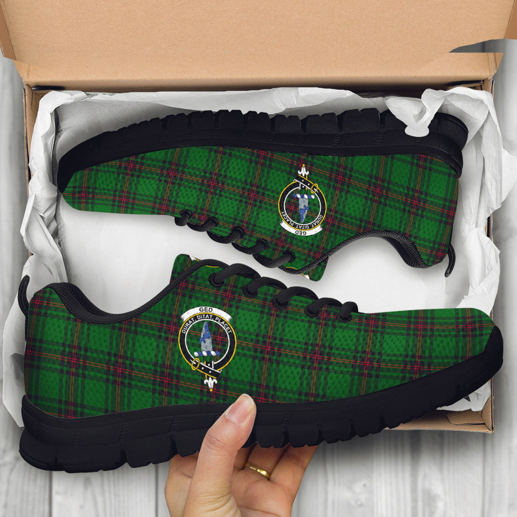 Ged Tartan Sneakers with Family Crest - Tartan Vibes Clothing