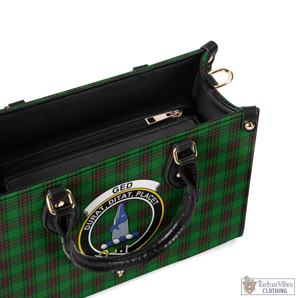 Ged Tartan Luxury Leather Handbags with Family Crest - Tartan Vibes Clothing