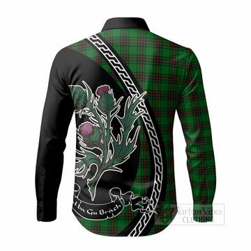 Ged Family Crest Tartan Long Sleeve Button Shirts Alba Thistle Inspired - Tartan Vibes Clothing