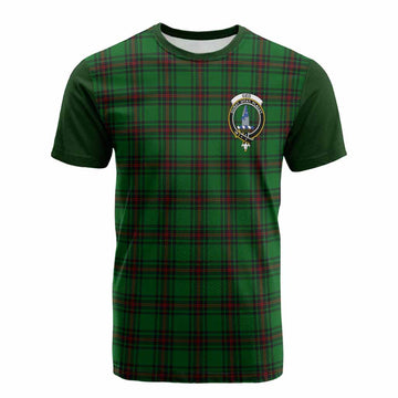 Ged Tartan Accent Cotton T-shirt with Family Crest