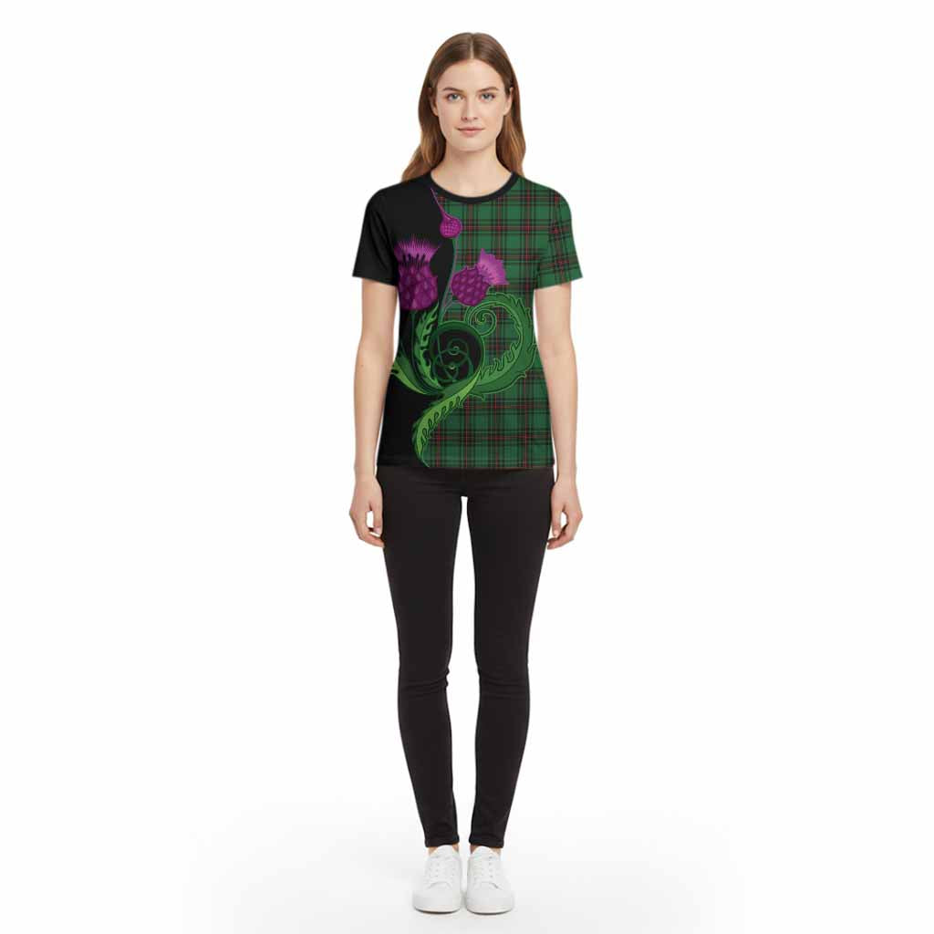 Ged Tartan Cotton T-shirt Traditional Scottish Thistle