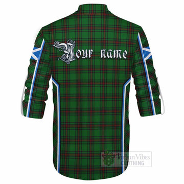Ged Tartan Crest Ghillie Kilt Shirt Scotland Coat of Arm Flag Style - Tartan Vibes Clothing