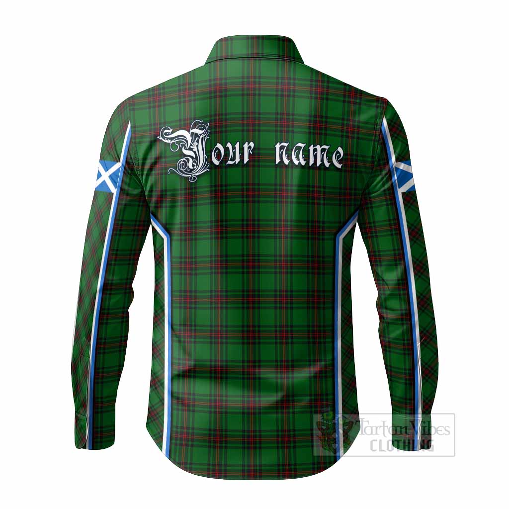 Ged Tartan Crest Long Sleeve Button Shirts Scotland Coat of Arm Flag Style - Tartan Vibes Clothing