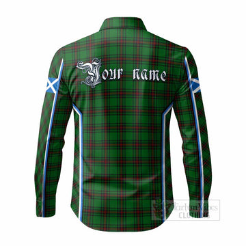 Ged Tartan Crest Long Sleeve Button Shirts Scotland Coat of Arm Flag Style - Tartan Vibes Clothing