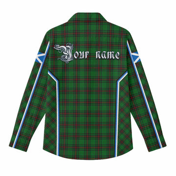 Ged Tartan Crest Women Casual Shirt Scotland Coat of Arm Flag Style - Tartan Vibes Clothing