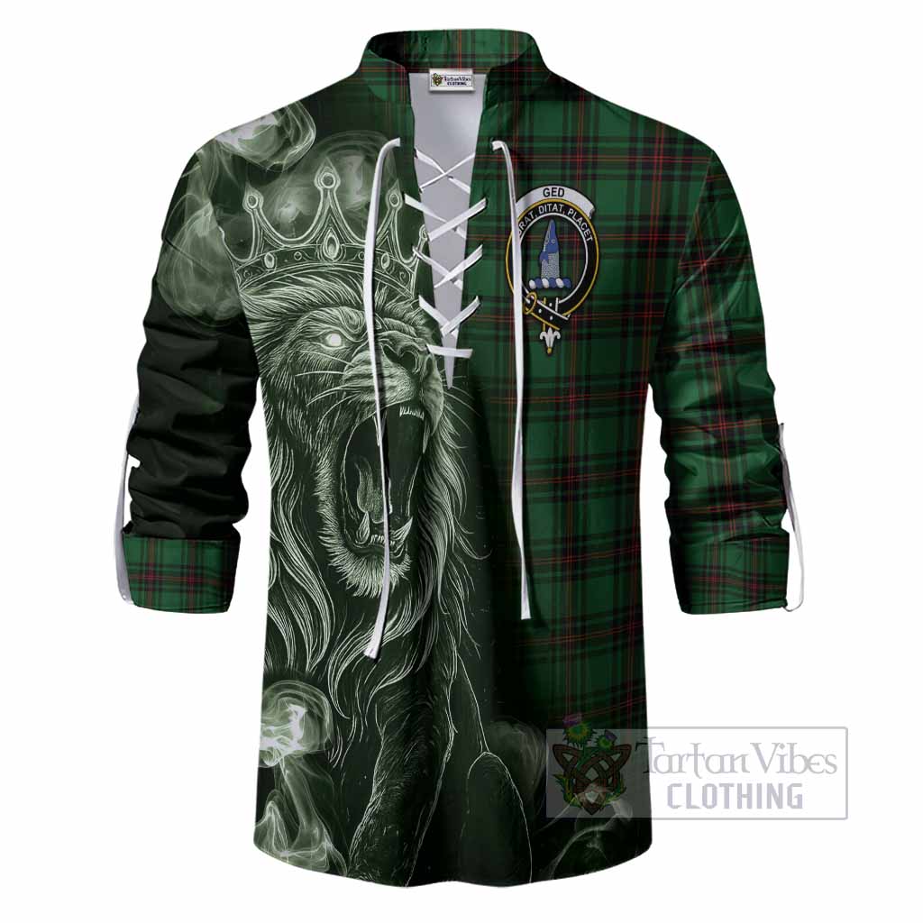Ged Tartan Ghillie Shirt Roaring Lion Heritage