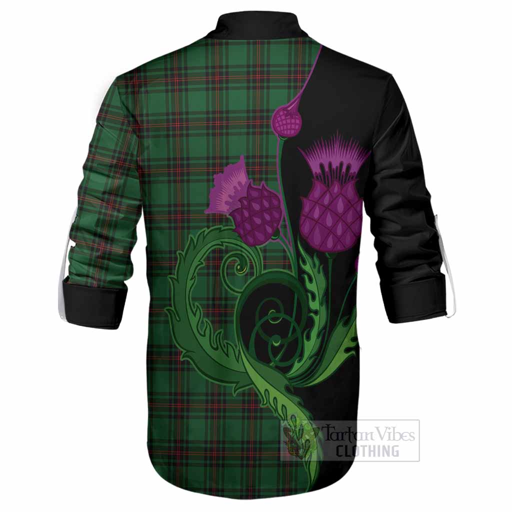 Ged Tartan Ghillie Shirt Traditional Scottish Thistle