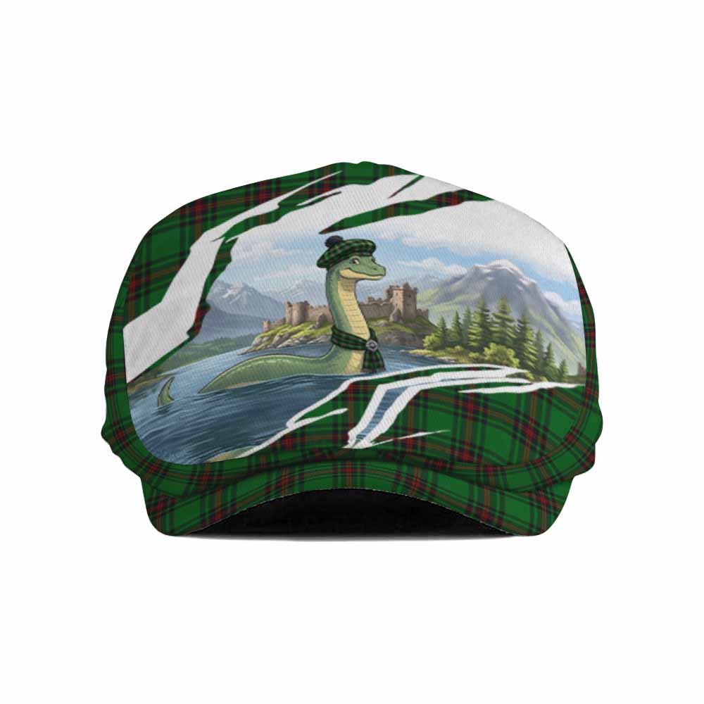 Ged Tartan Loch Ness Monster Scottish Heritage Art Flat Cap, Jeff Cap