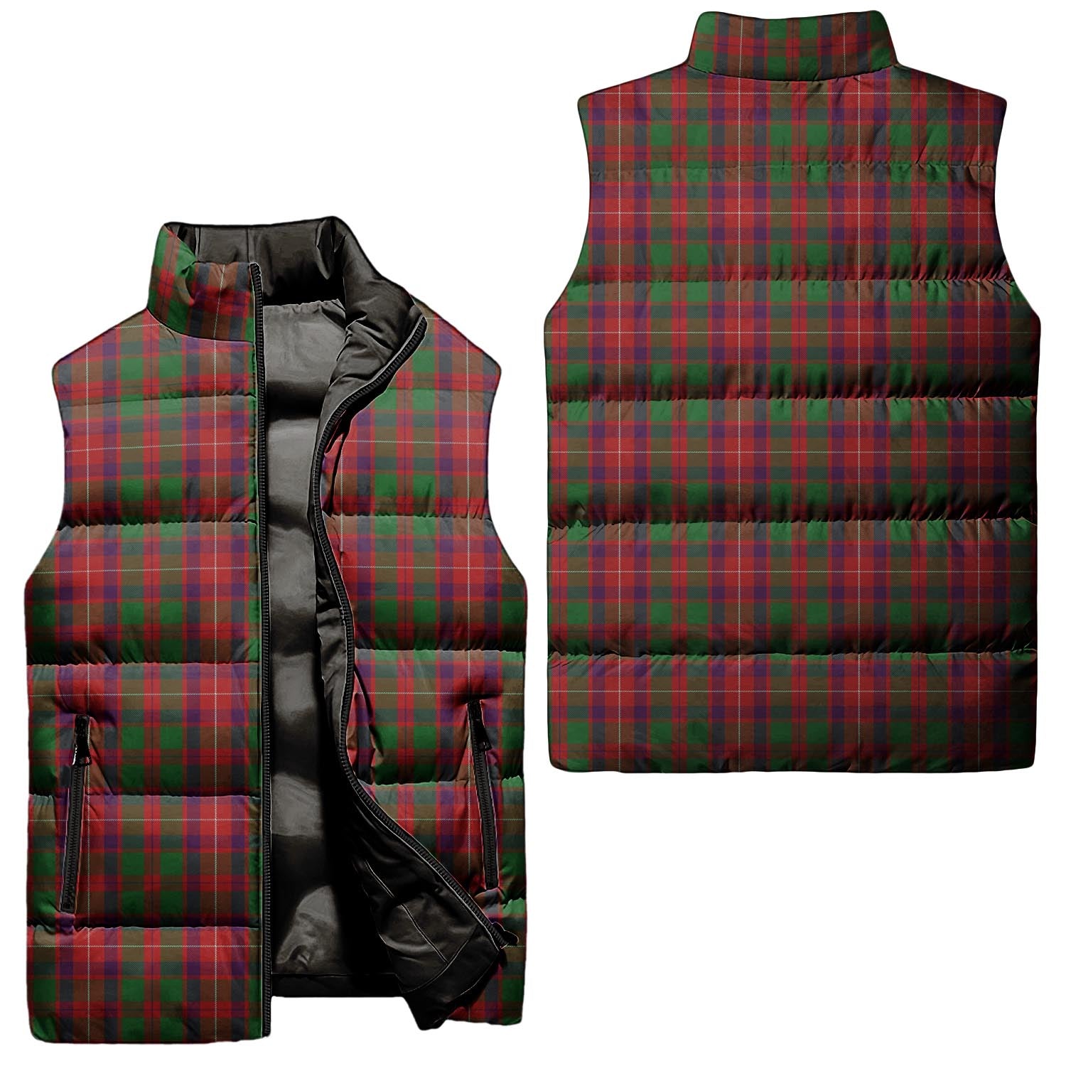 Geddes Tartan Sleeveless Puffer Jacket Unisex - Tartan Vibes Clothing