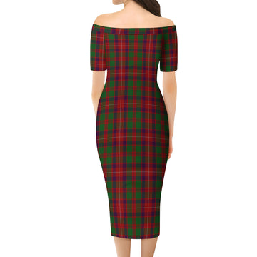 Geddes Tartan Off Shoulder Lady Dress - Tartan Vibes Clothing