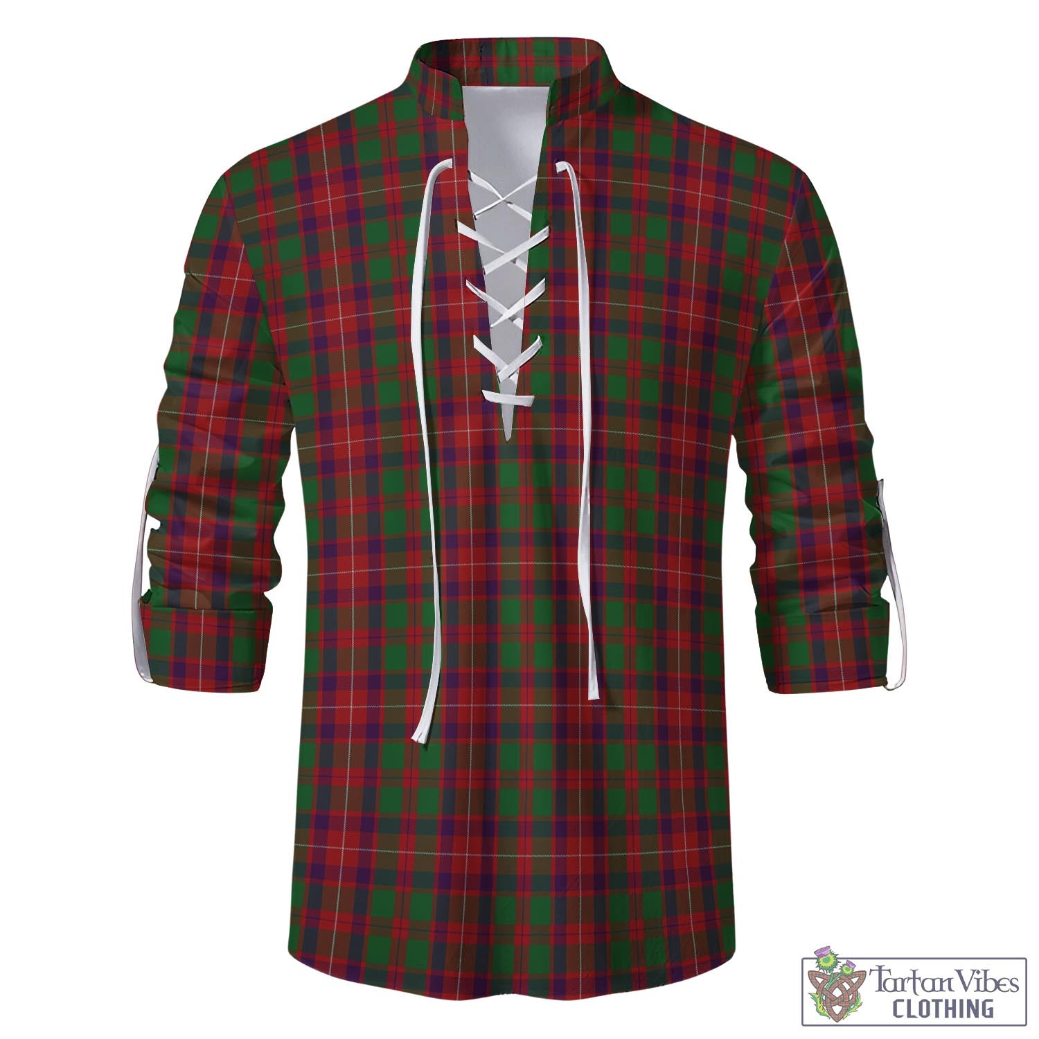 Tartan Vibes Clothing Geddes Tartan Men's Scottish Traditional Jacobite Ghillie Kilt Shirt