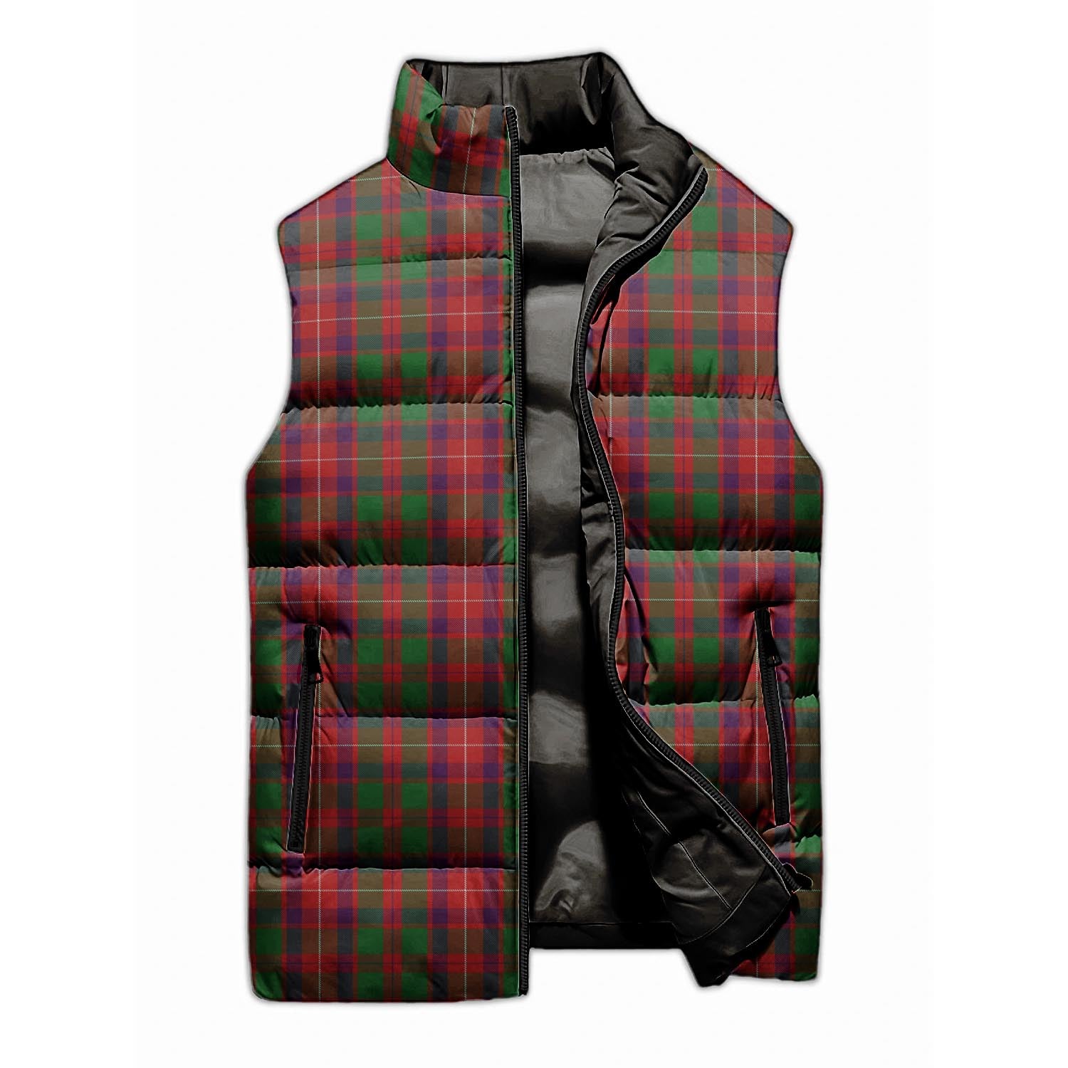 Geddes Tartan Sleeveless Puffer Jacket Unisex M - Tartan Vibes Clothing