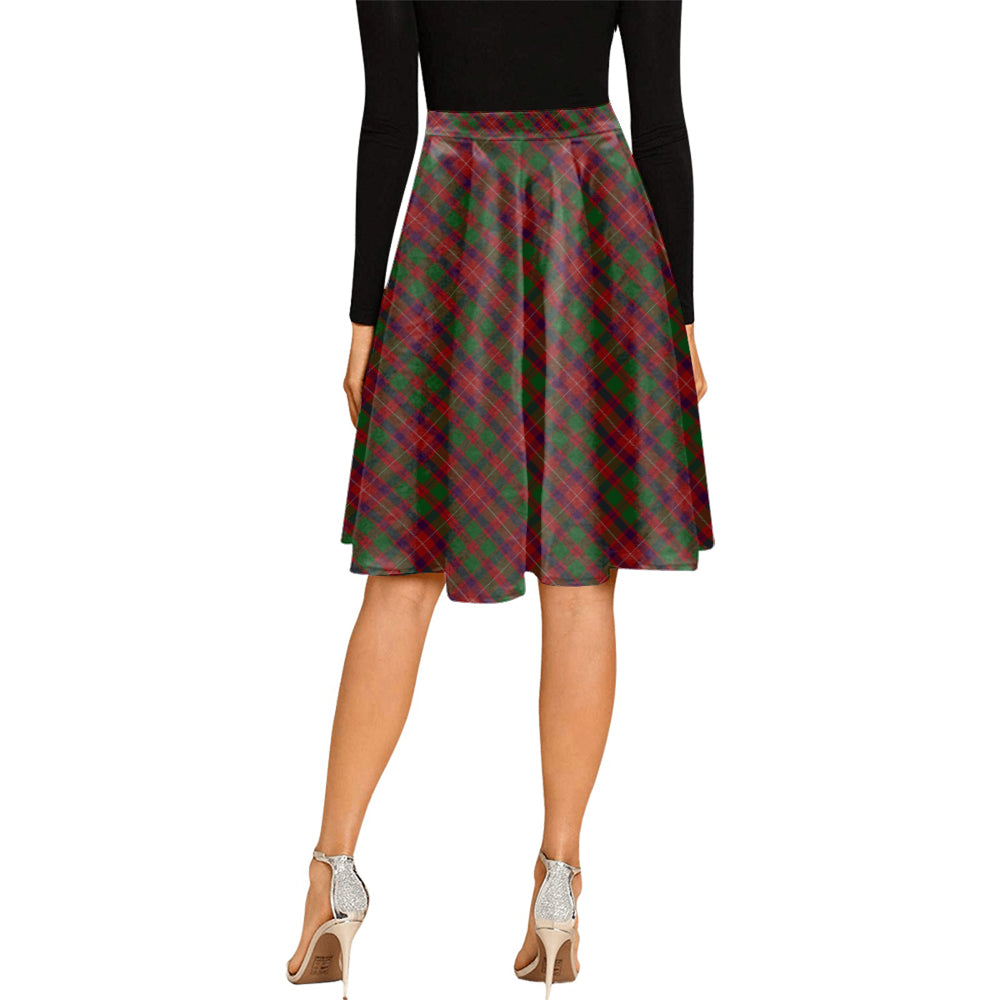Geddes Tartan Melete Pleated Midi Skirt Cross Style - Tartan Vibes Clothing