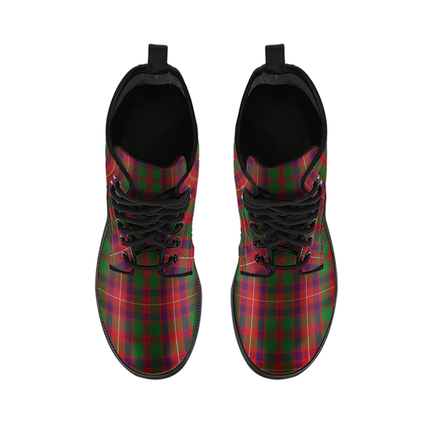 Geddes Tartan Leather Boots - Tartan Vibes Clothing
