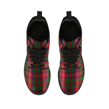 Geddes Tartan Leather Boots - Tartan Vibes Clothing
