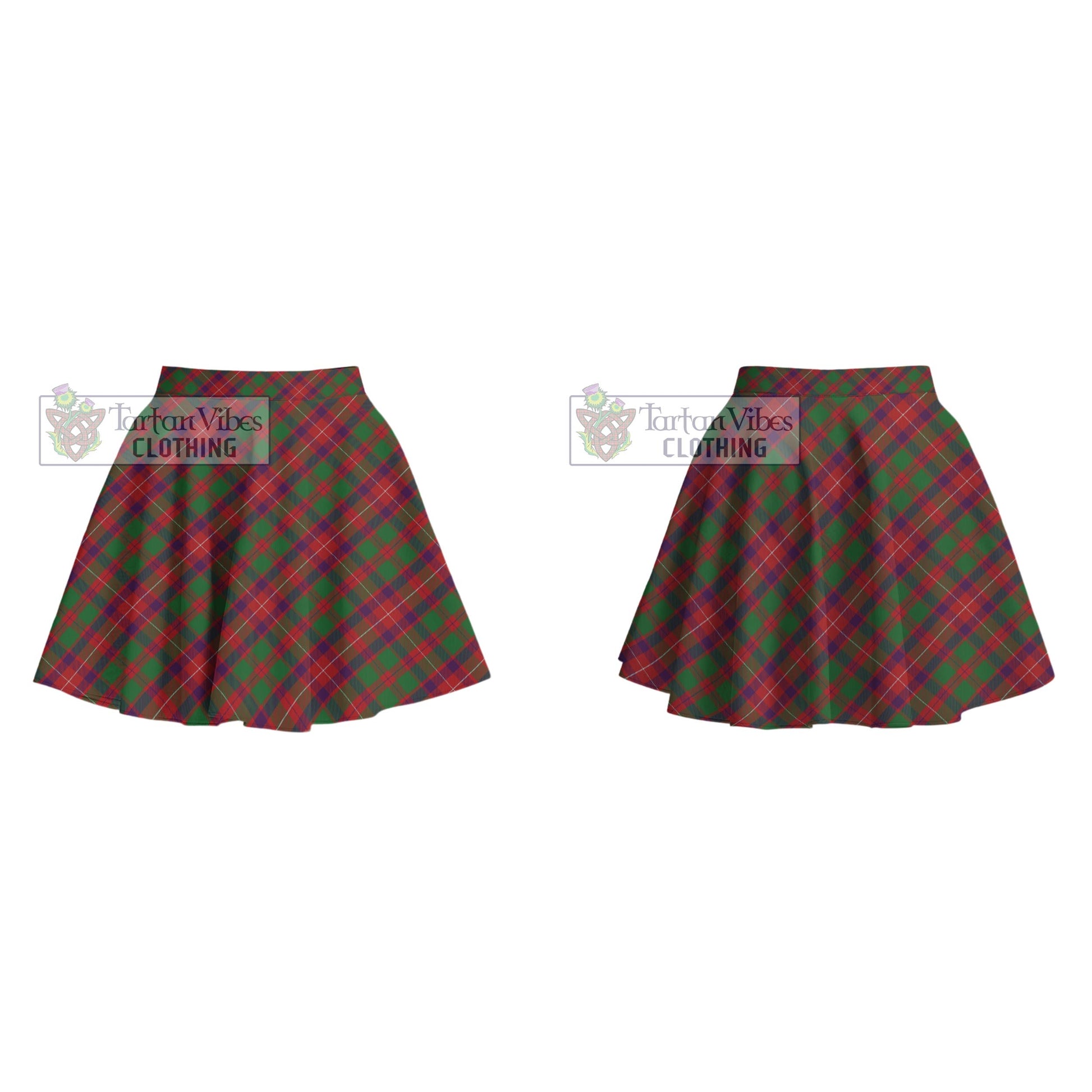 Geddes Tartan Women's Plated Mini Skirt Cross Style - Tartan Vibes Clothing