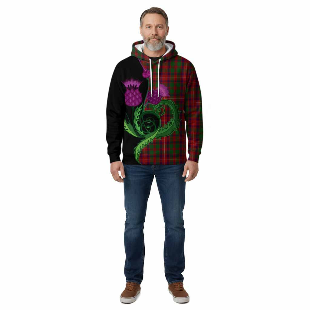 Geddes Tartan Cotton Hoodie Traditional Scottish Thistle