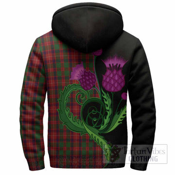 Geddes Tartan Sherpa Hoodie Traditional Scottish Thistle