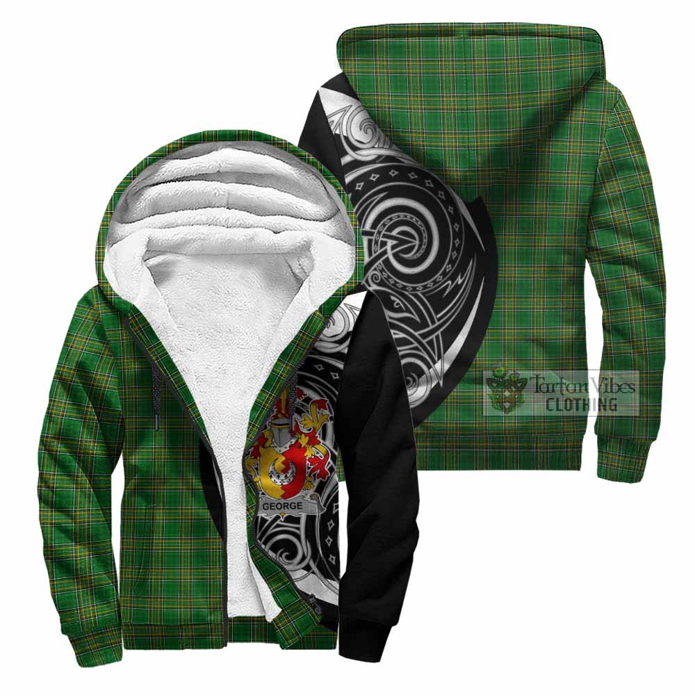 Tartan Vibes Clothing George Irish Clan Sherpa Hoodie Celtic Circle Style