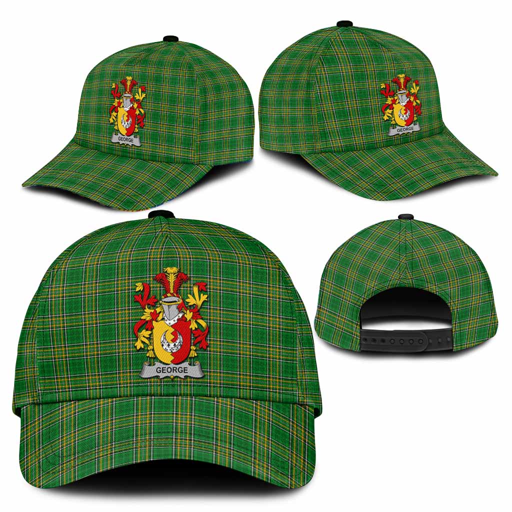 George Irish Clan Tartan Classic Cap with Coat of Arms