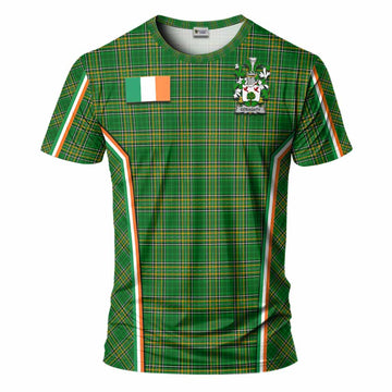 Geraghty Irish Clan Coat of Arm Tartan T-Shirt Flag Style