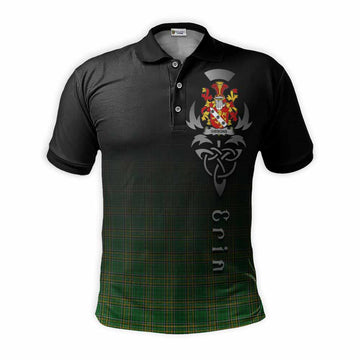 Gibbons Irish Clan Polo Shirt with Coat of Arms Erin Go Bragh Celtic Inspired