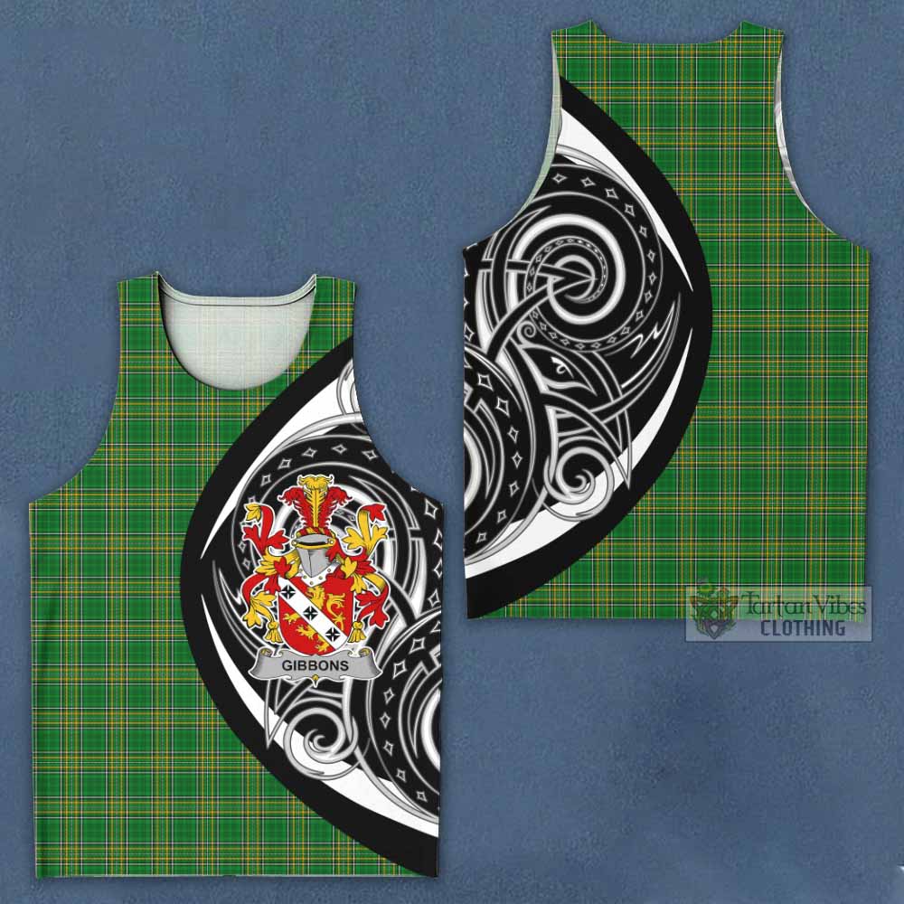 Tartan Vibes Clothing Gibbons Irish Clan Men's Tank Top Celtic Circle Style