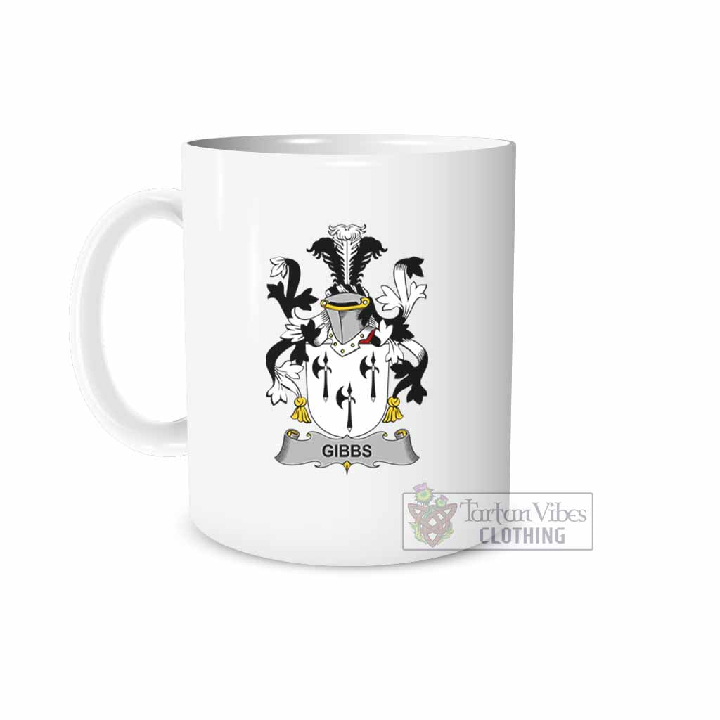 Gibbs Irish Clan Coat of Arms Ceramic Mug White - 2D-tartanvibesclothing