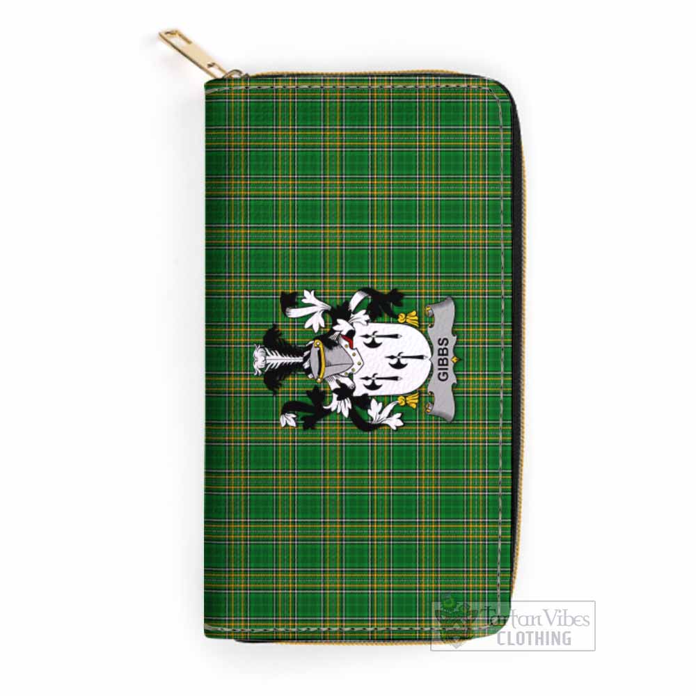 Gibbs Irish Clan Tartan Women's Leather Wallet with Coat of Arms One Size 19.7*10.5*3.5 cm - Tartan Vibes Clothing