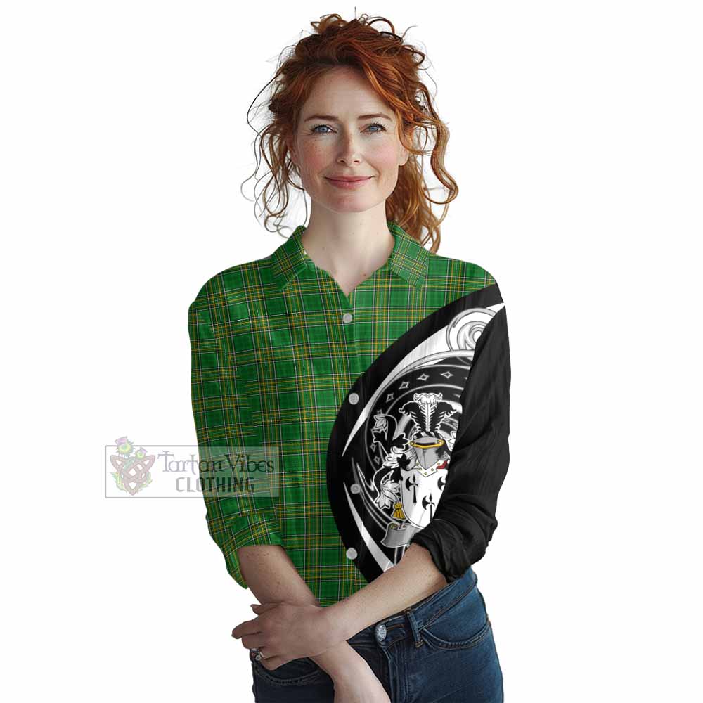 Tartan Vibes Clothing Gibbs Irish Clan Women's Casual Shirt Celtic Circle Style